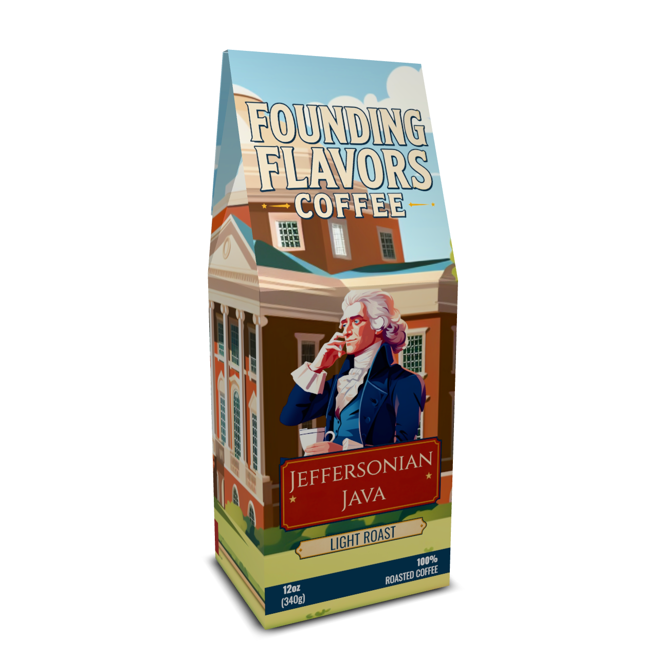 Jeffersonian Java - Light Roast - Founding Flavors Coffee - 4LibertyShop.com