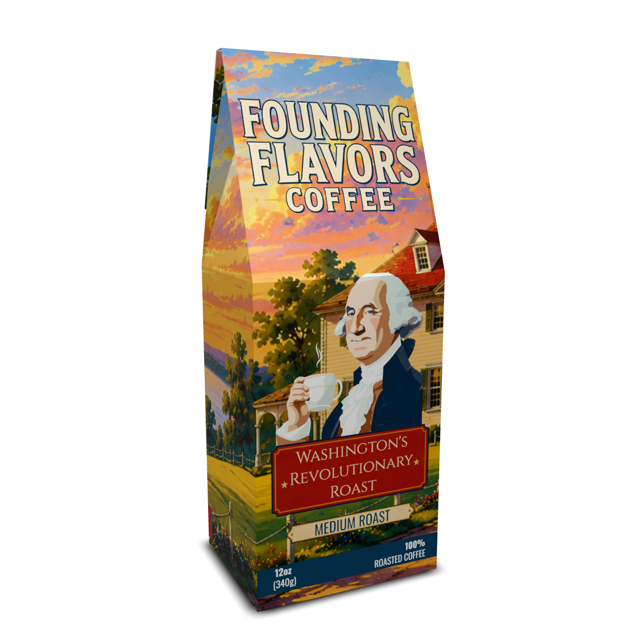 Washington's Revolutionary Roast - Medium Roast - Founding Flavors Coffee - 4LibertyShop.com