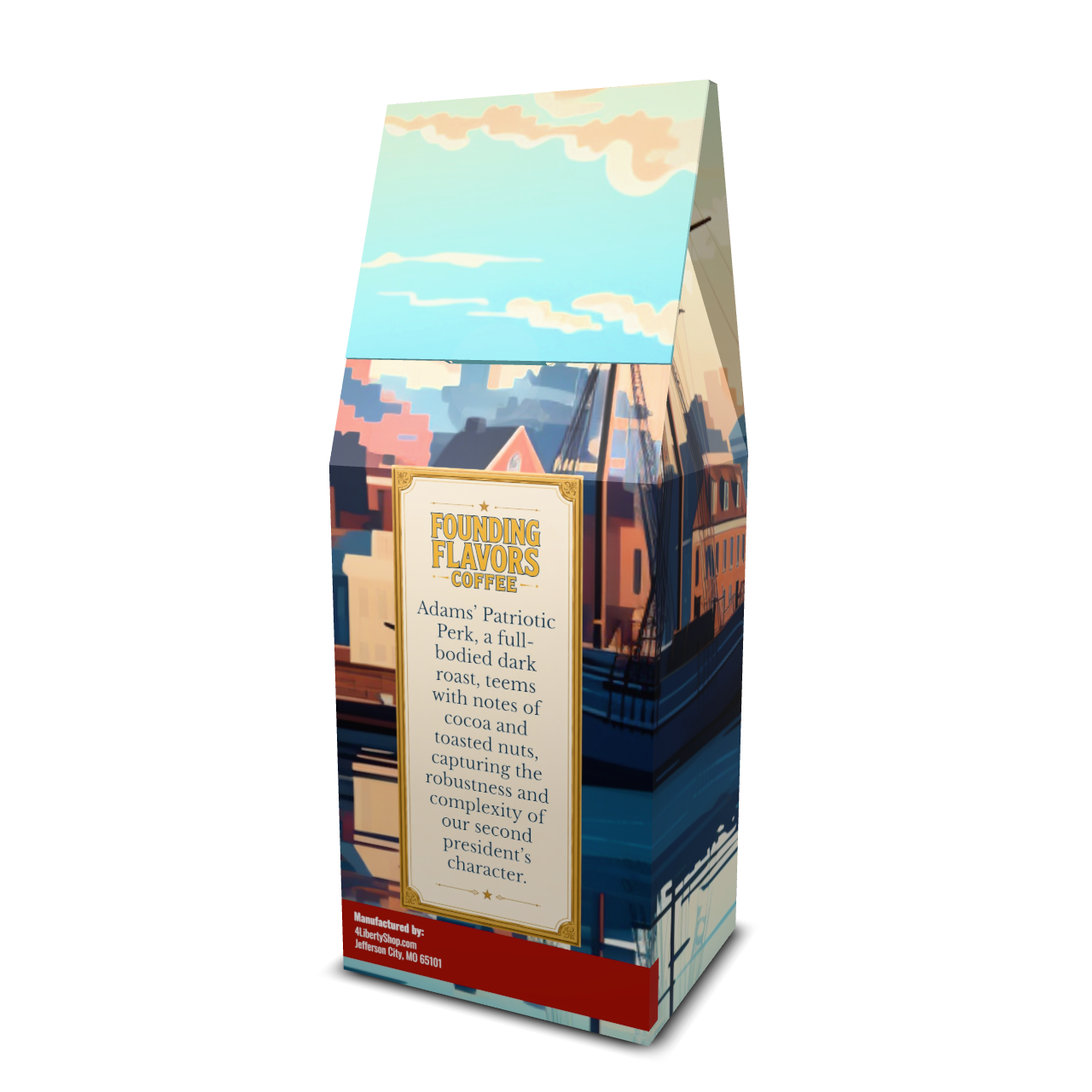 Adams' Patriotic Perk - Dark Roast - Founding Flavors Coffee - 4LibertyShop.com