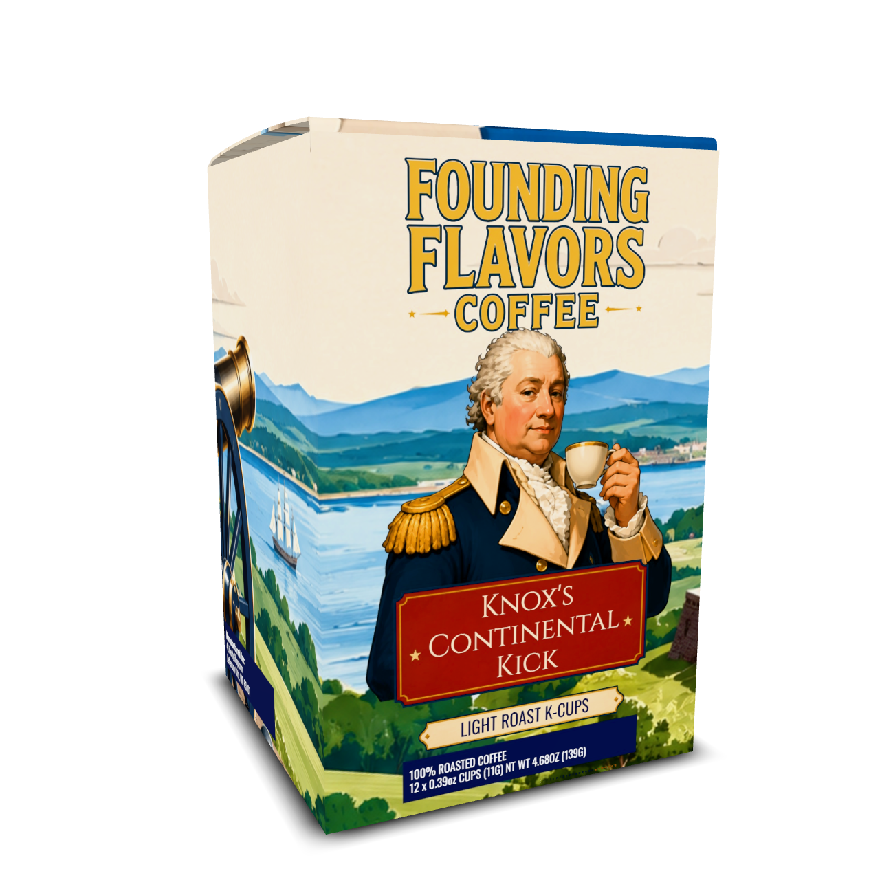 Knox's Continental Kick - Light Roast K-Cups - Founding Flavors Coffee - 4LibertyShop.com