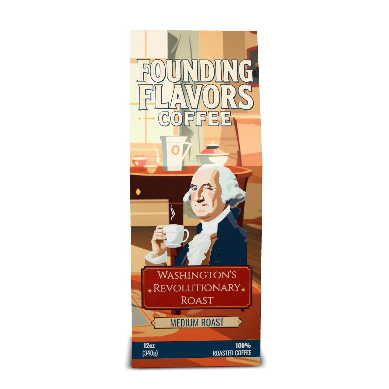 Washington's Revolutionary Roast - Medium Roast - Founding Flavors Coffee - 4LibertyShop.com
