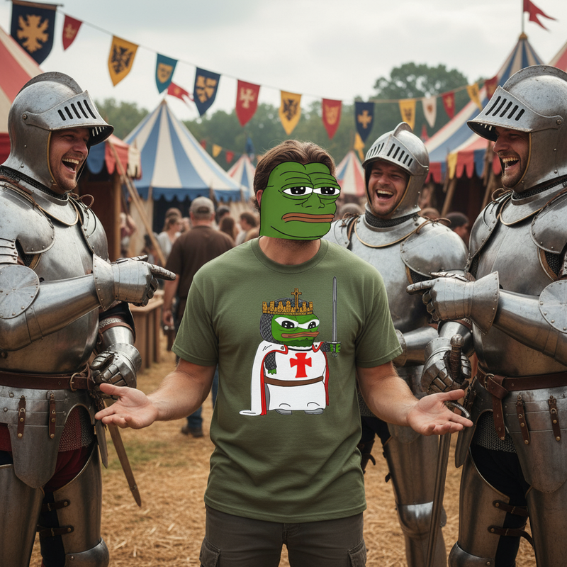 Pepe Crusader Knight T-Shirt Renaissance Fair