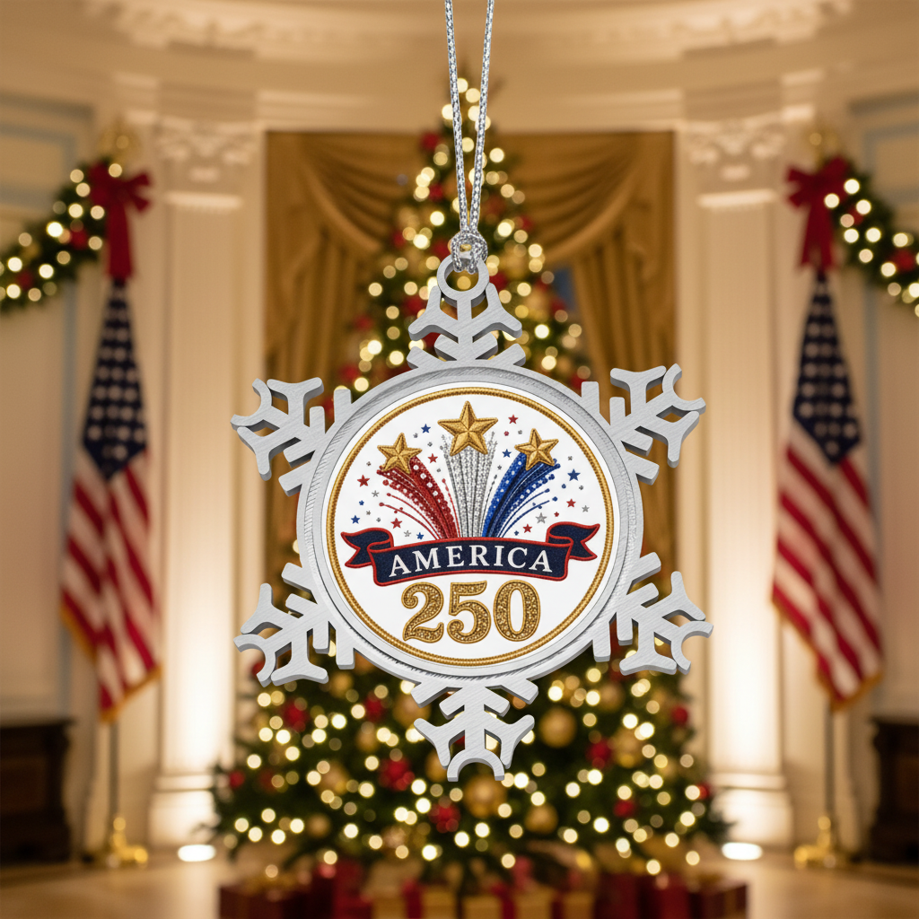 Pewter Snowflake Ornament on White House Christmas Tree