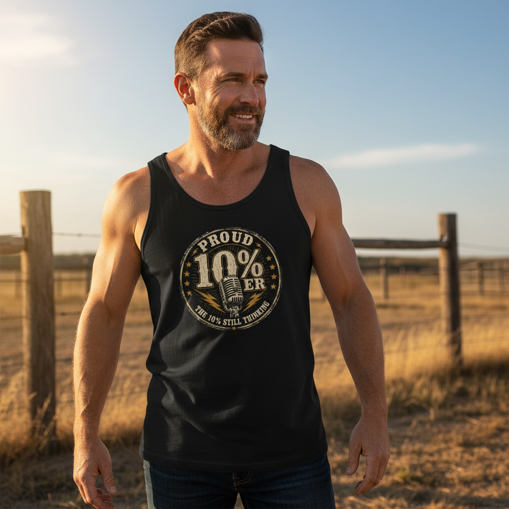 Proud 10%er Tank Top – Lifestyle Mockup