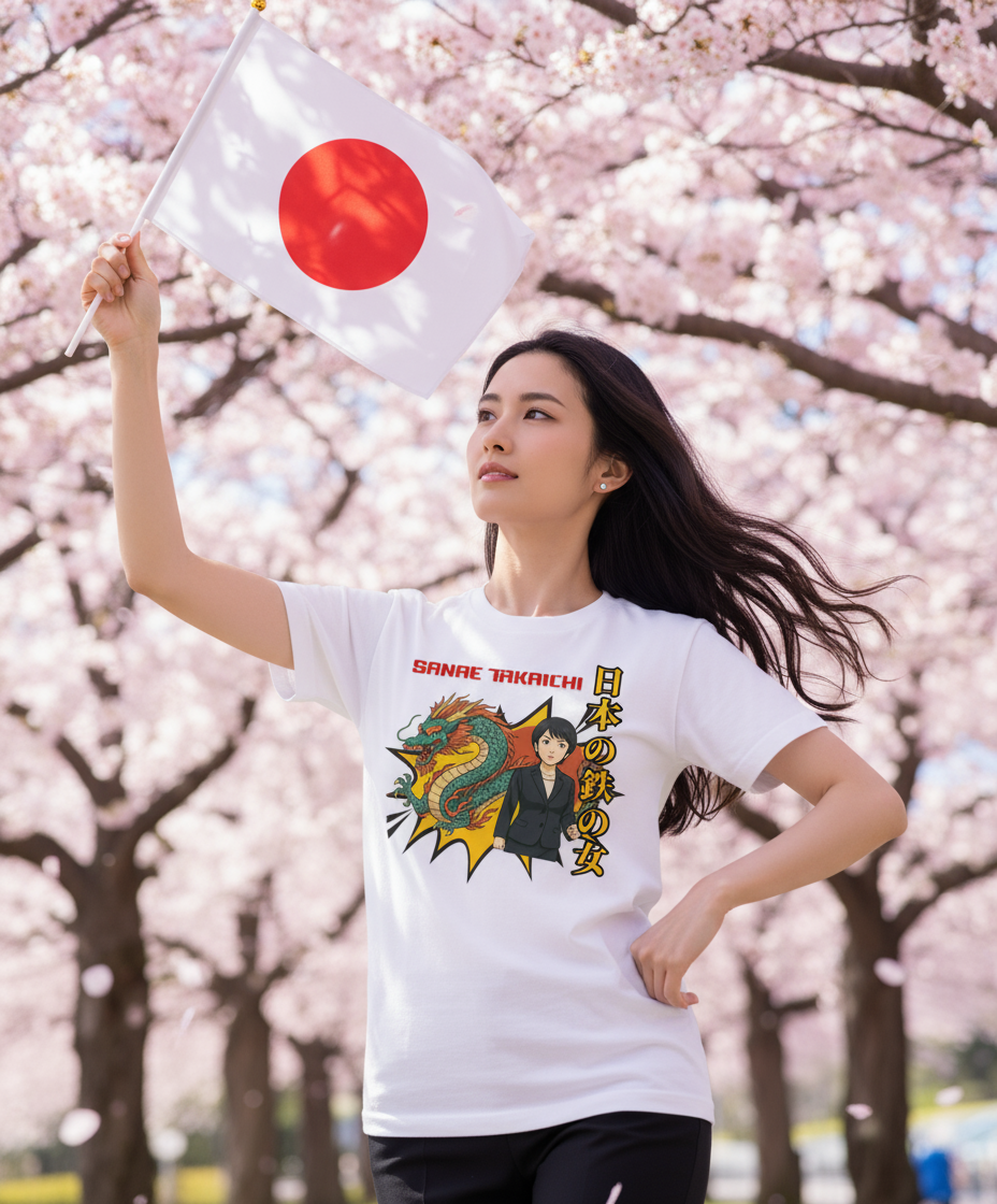Sanae Takaichi Shirt Cherry Blossom Scene