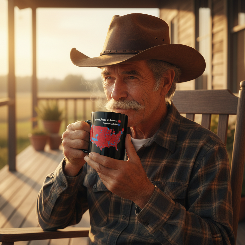 Southern Gentleman with Divided States Mug