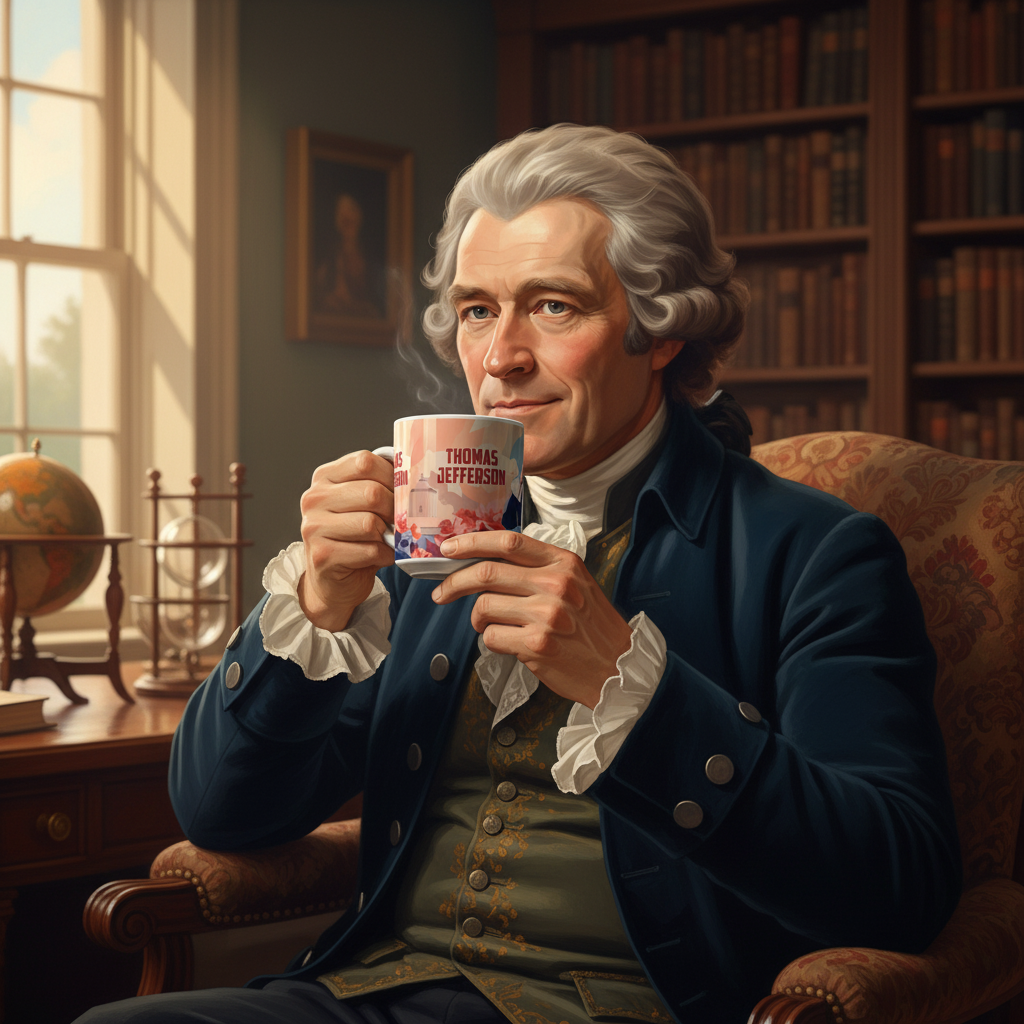 Thomas Jefferson with Founding Flavors Mug - New Version