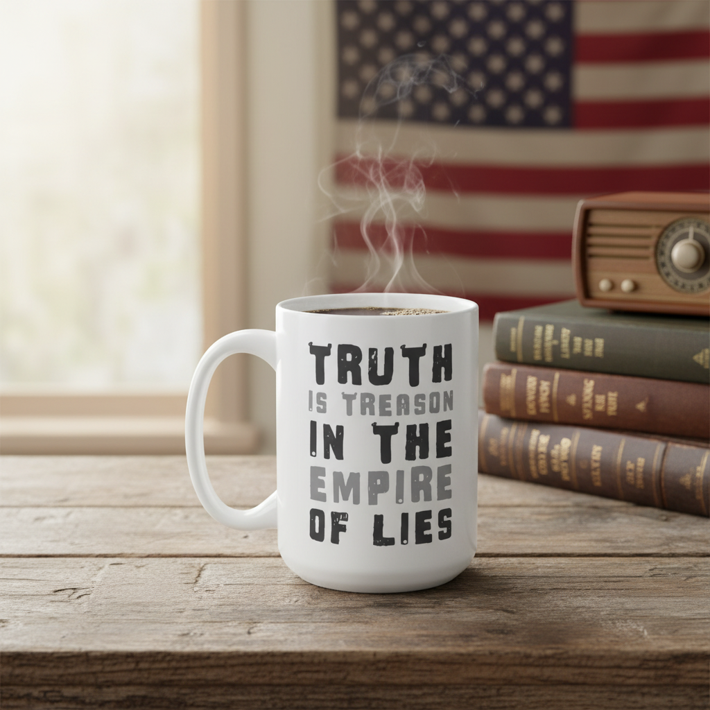 Truth Is Treason Mug Lifestyle Mockup