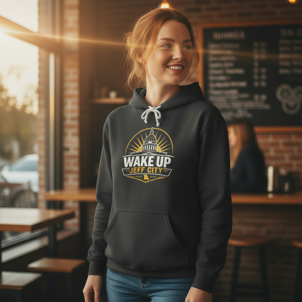Wake Up Jeff City Hoodie - Design Hero Shot