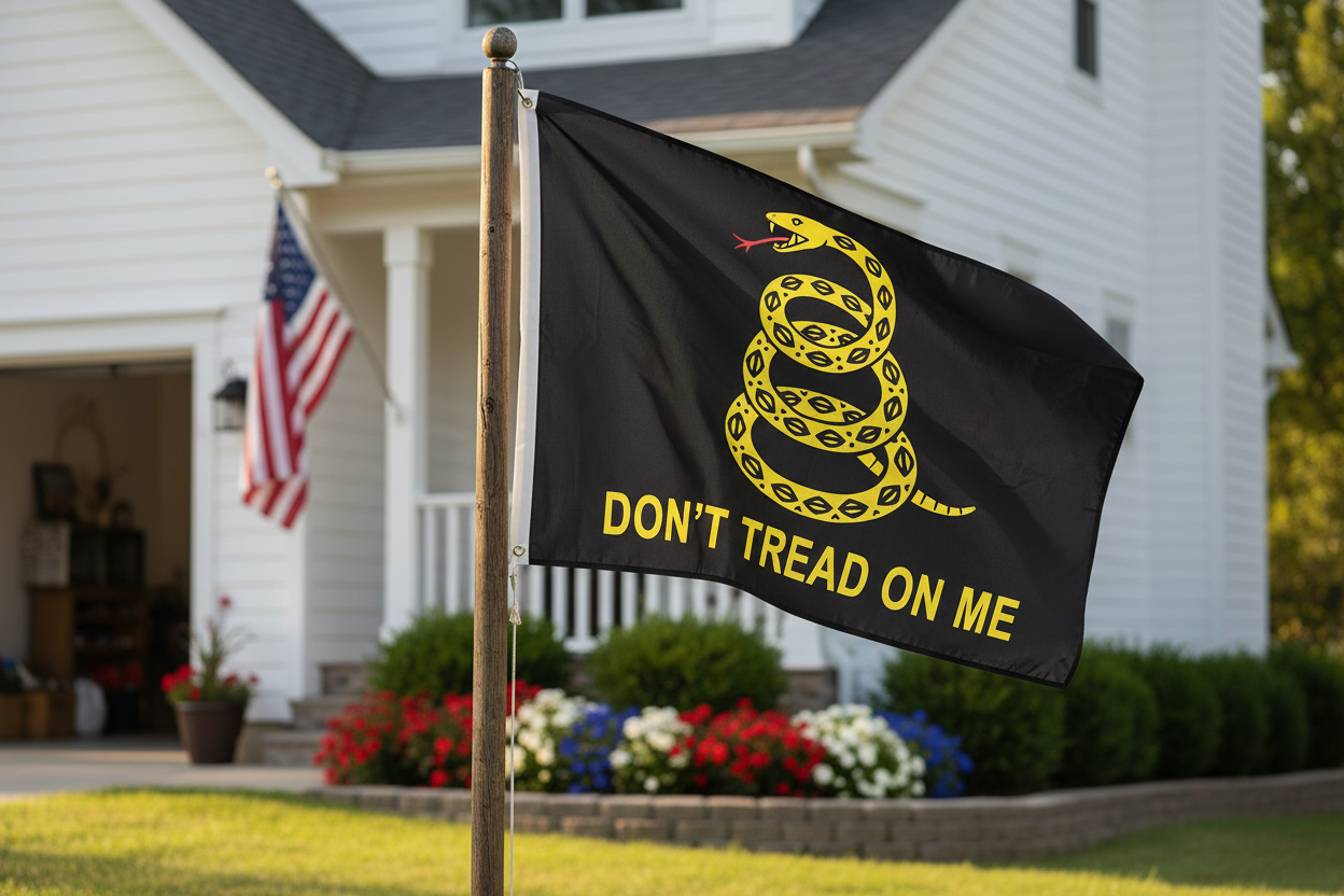 Walton & Johnson Gadsden Flag Black Lifestyle Mockup