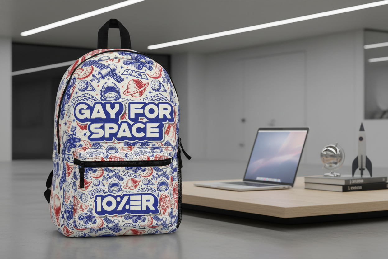 Walton & Johnson Gay for Space Backpack Lifestyle Mockup