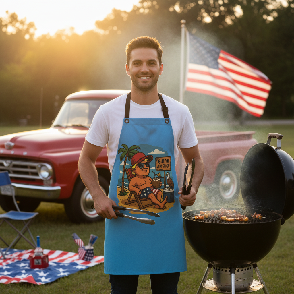 Walton & Johnson Gulf of America Presidential Apron lifestyle mockup