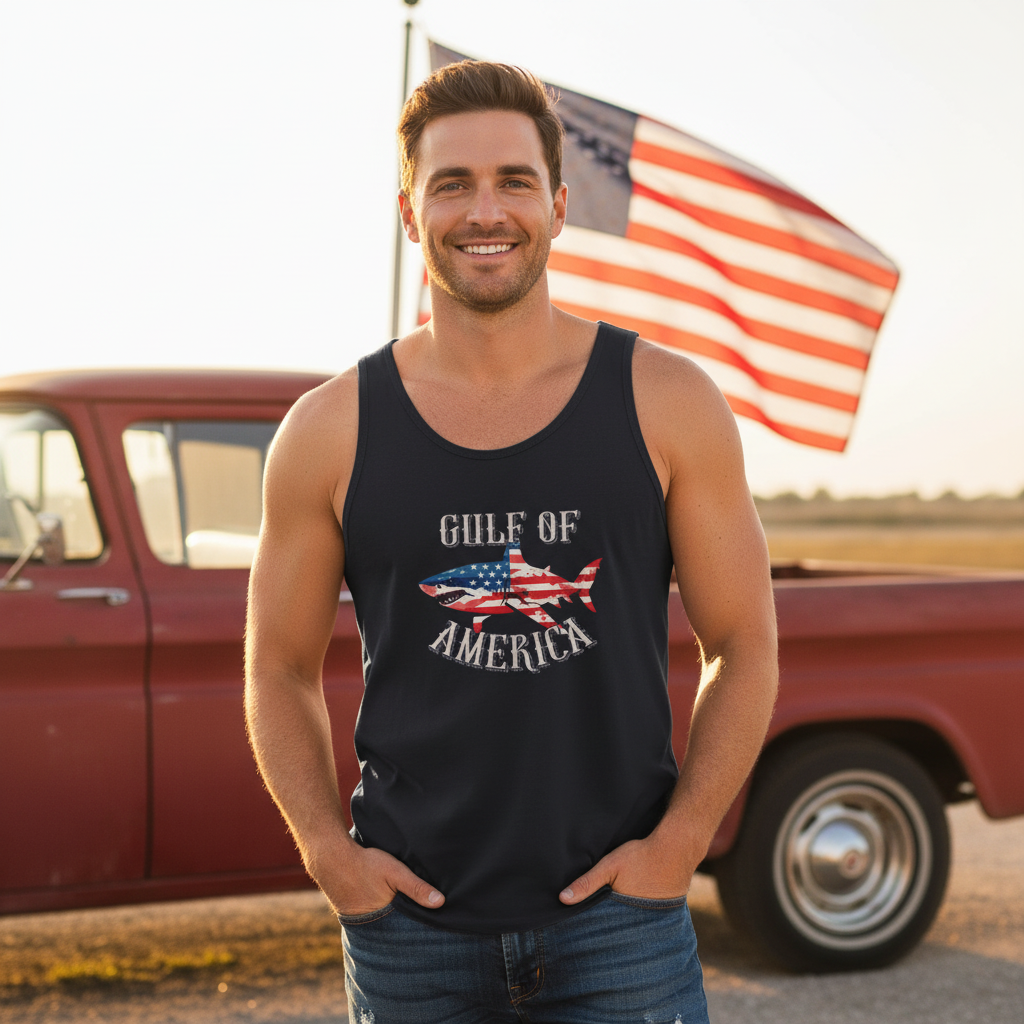 Walton & Johnson Gulf of America Shark Tank Top lifestyle mockup