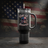 Walton & Johnson Gulf of America Skull Tumbler - patriotic tactical background