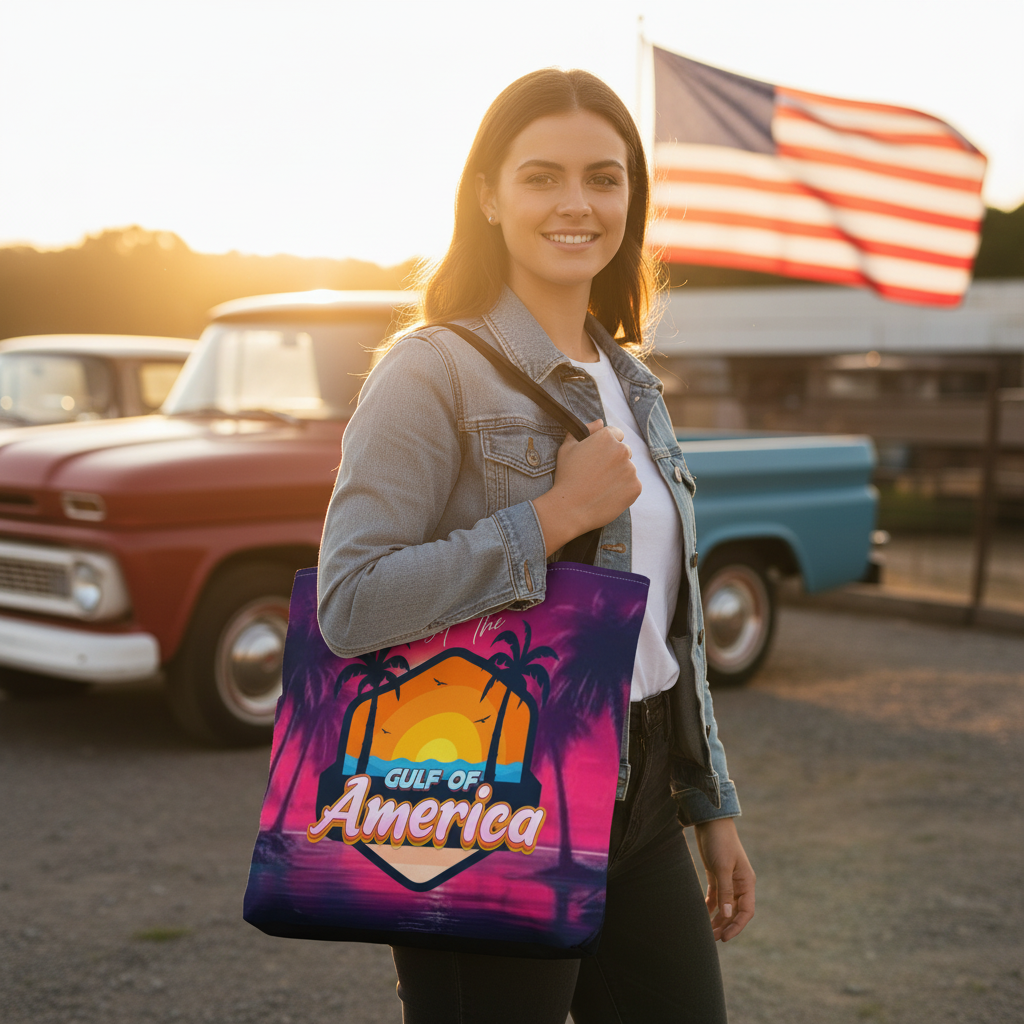Walton & Johnson Gulf of America Tote Bag lifestyle mockup
