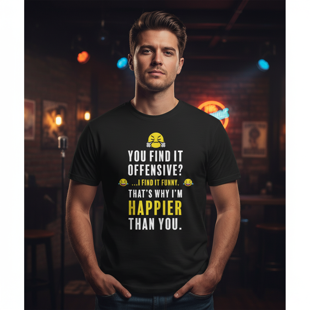 Walton & Johnson Offensive Is Funny T-Shirt Lifestyle Mockup