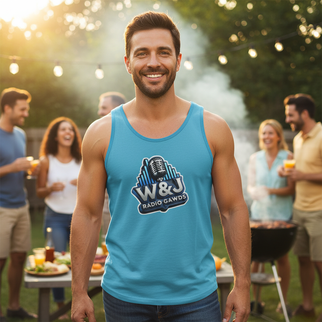 Walton & Johnson Radio Gawds 3D Logo Tank Top Lifestyle Mockup