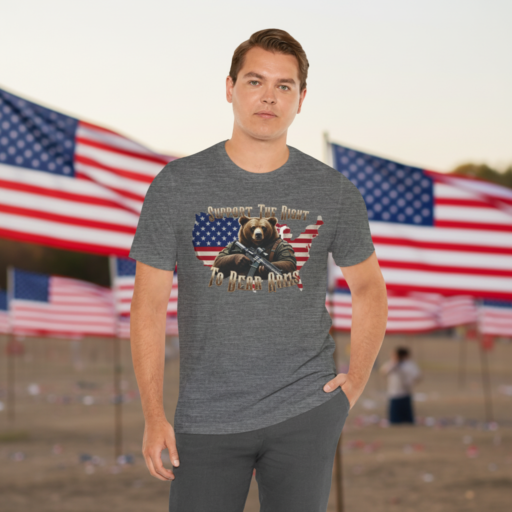 Walton & Johnson Right to Bear Arms T-Shirt Lifestyle Mockup