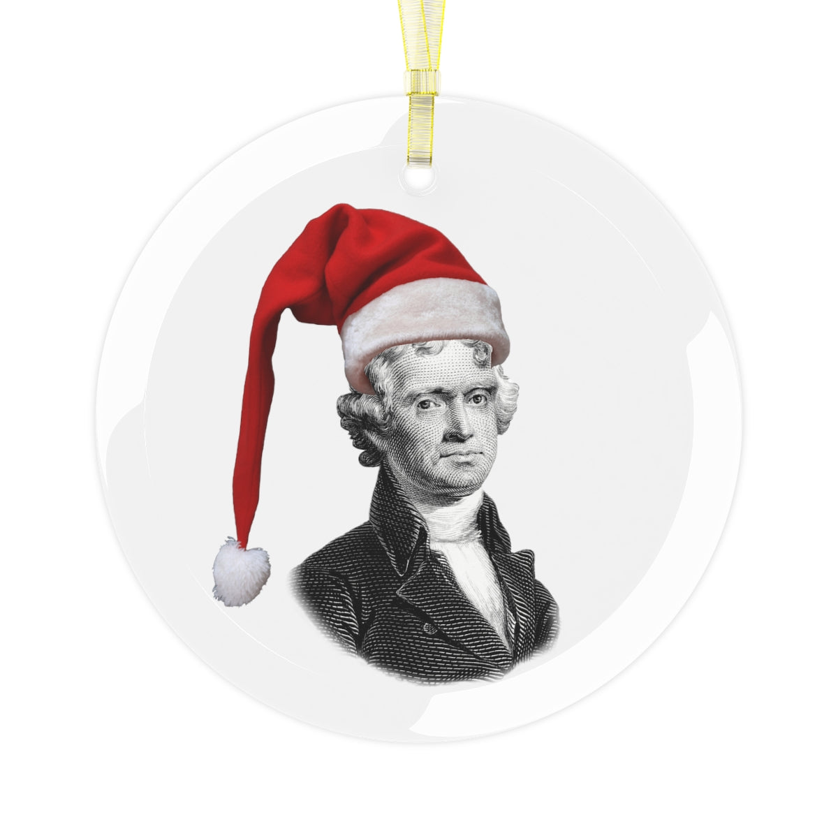 Thomas Jefferson Glass Ornament