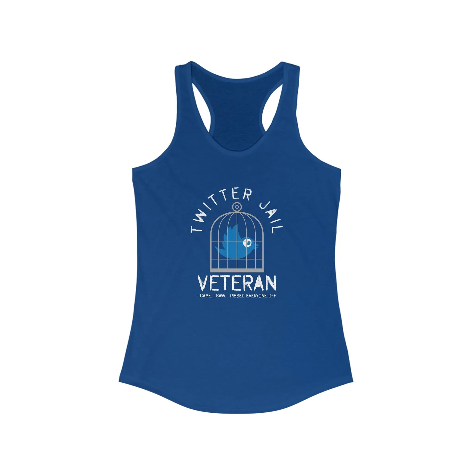 Escaped the Twitter Cage: Veteran Edition Racerback Tank
