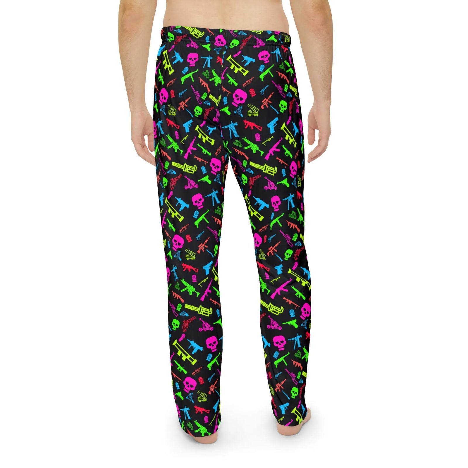 Aloha to Arms Neon Machine Guns Men's Pajama Pants