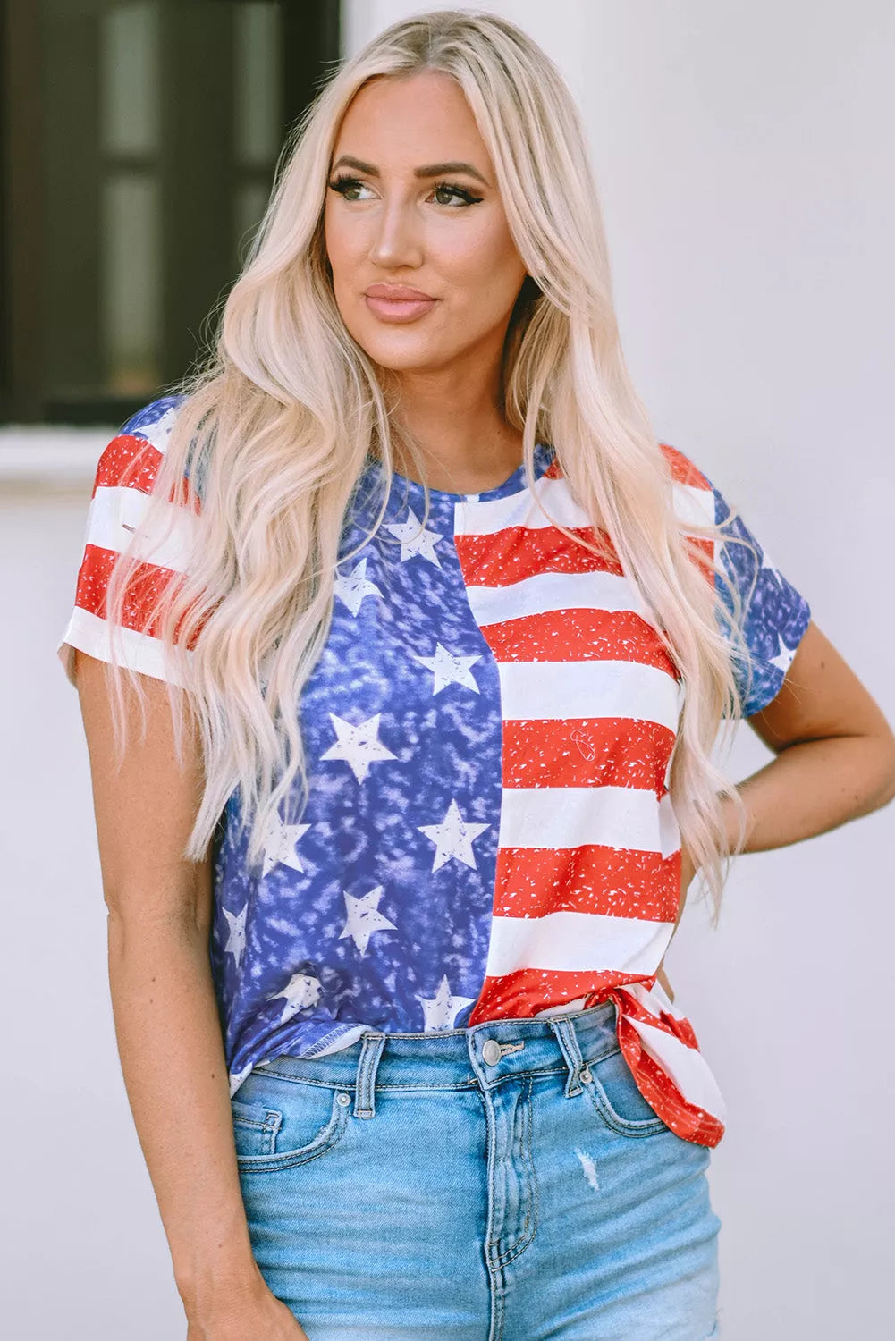 Stars and Stripes Crew Neck T-Shirt