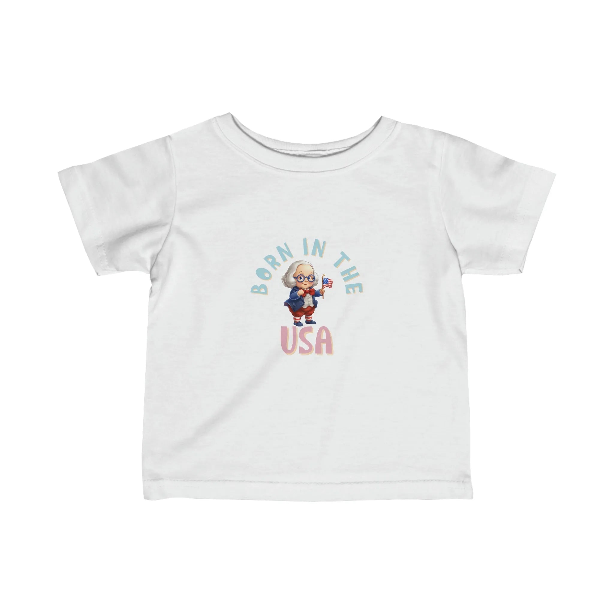 Born in the USA Benjamin Franklin Infant Fine Jersey Tee