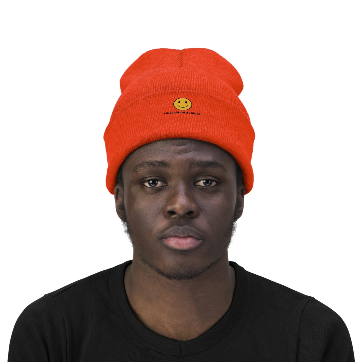 Big Government Sucks Embroidered Knit Beanie