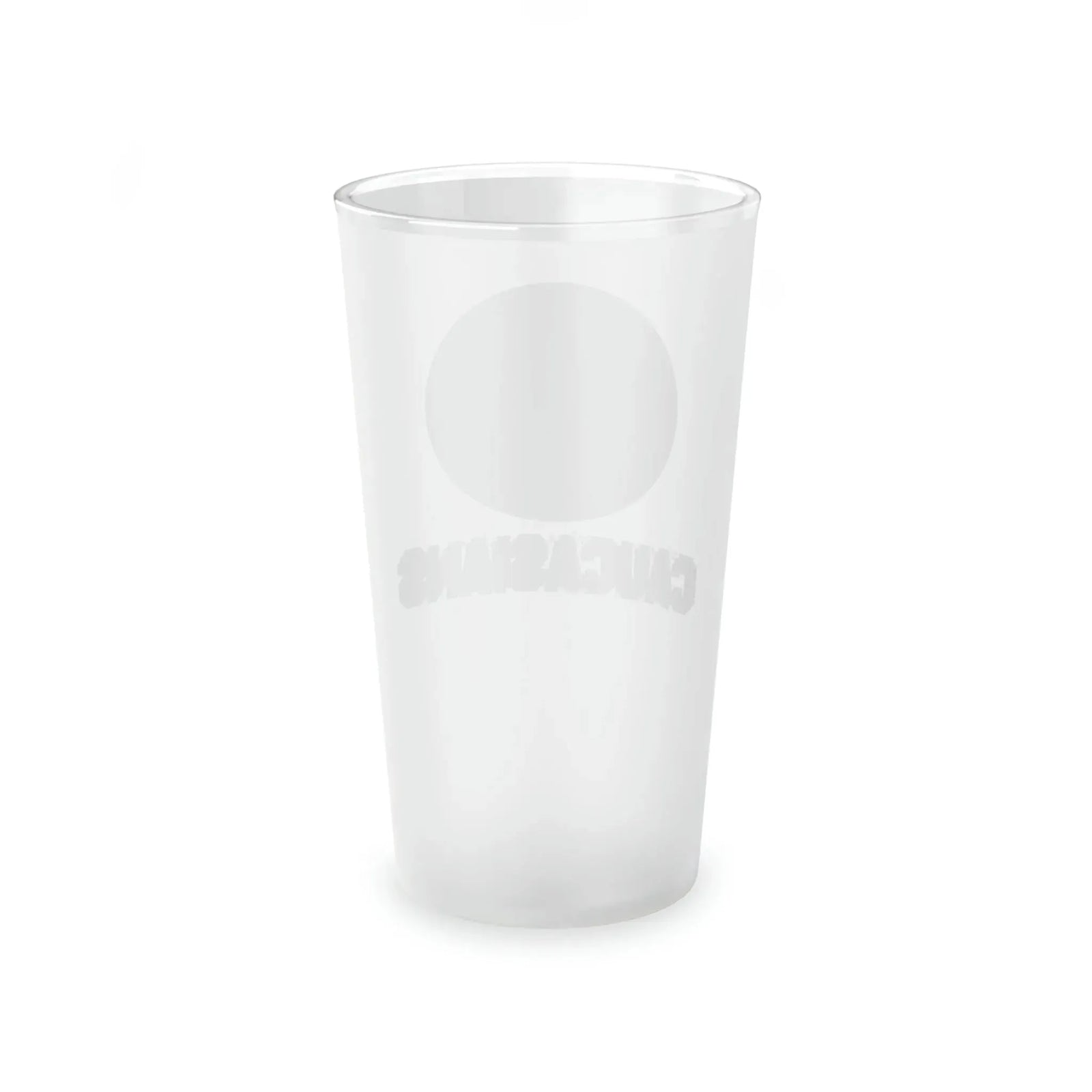 Caucasians Team Frosted Pint Glass, 16oz