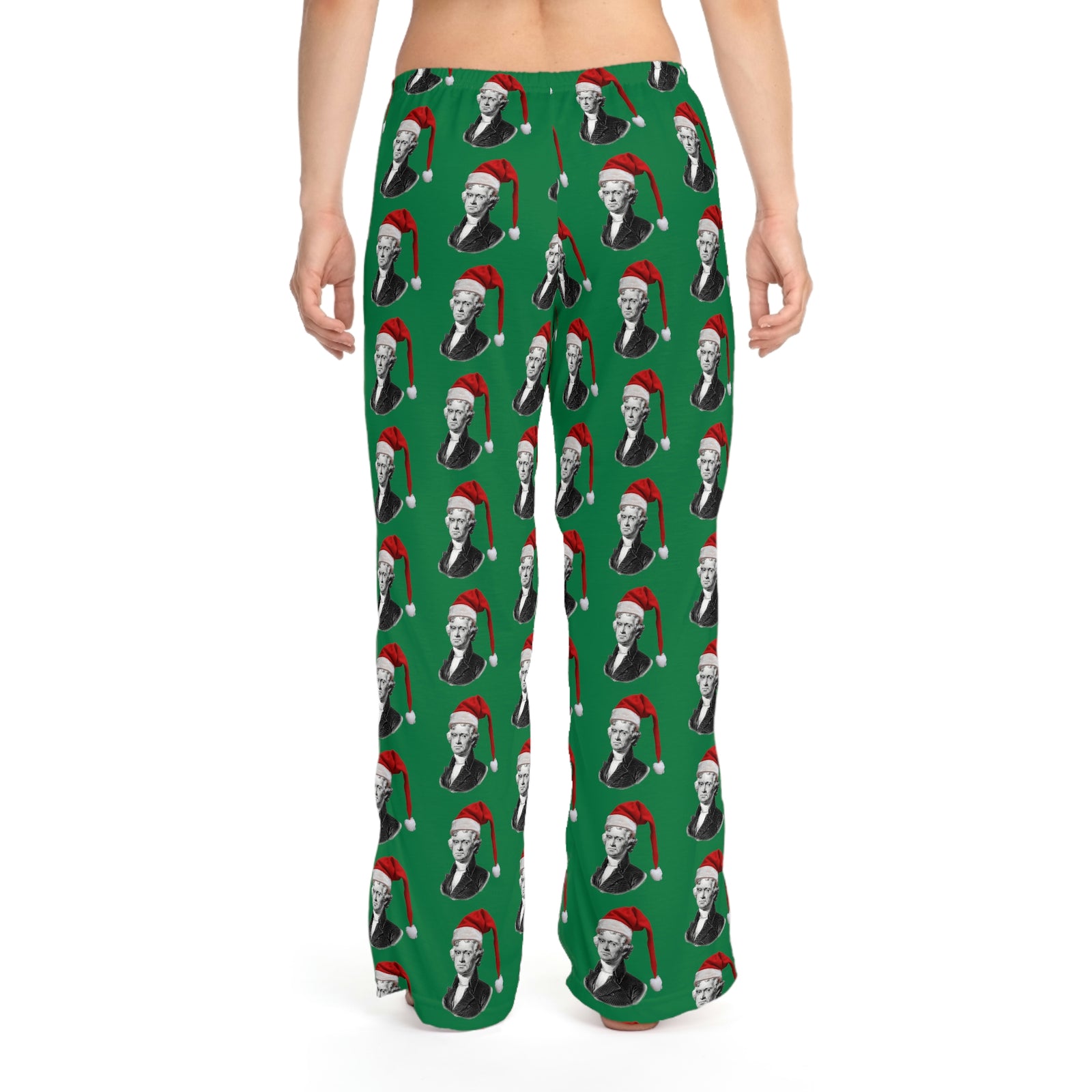 Thomas Jefferson Santa Hat Women's Pajama Pants
