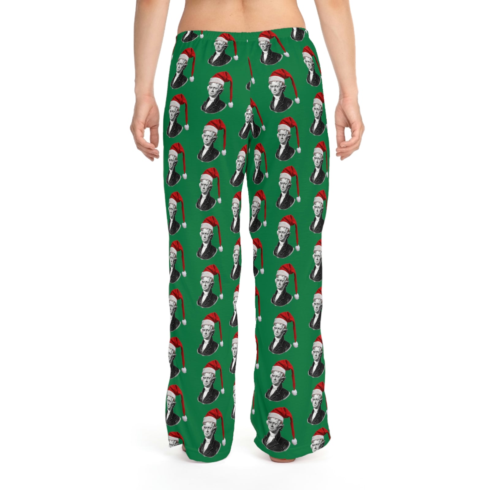 Thomas Jefferson Santa Hat Women's Pajama Pants