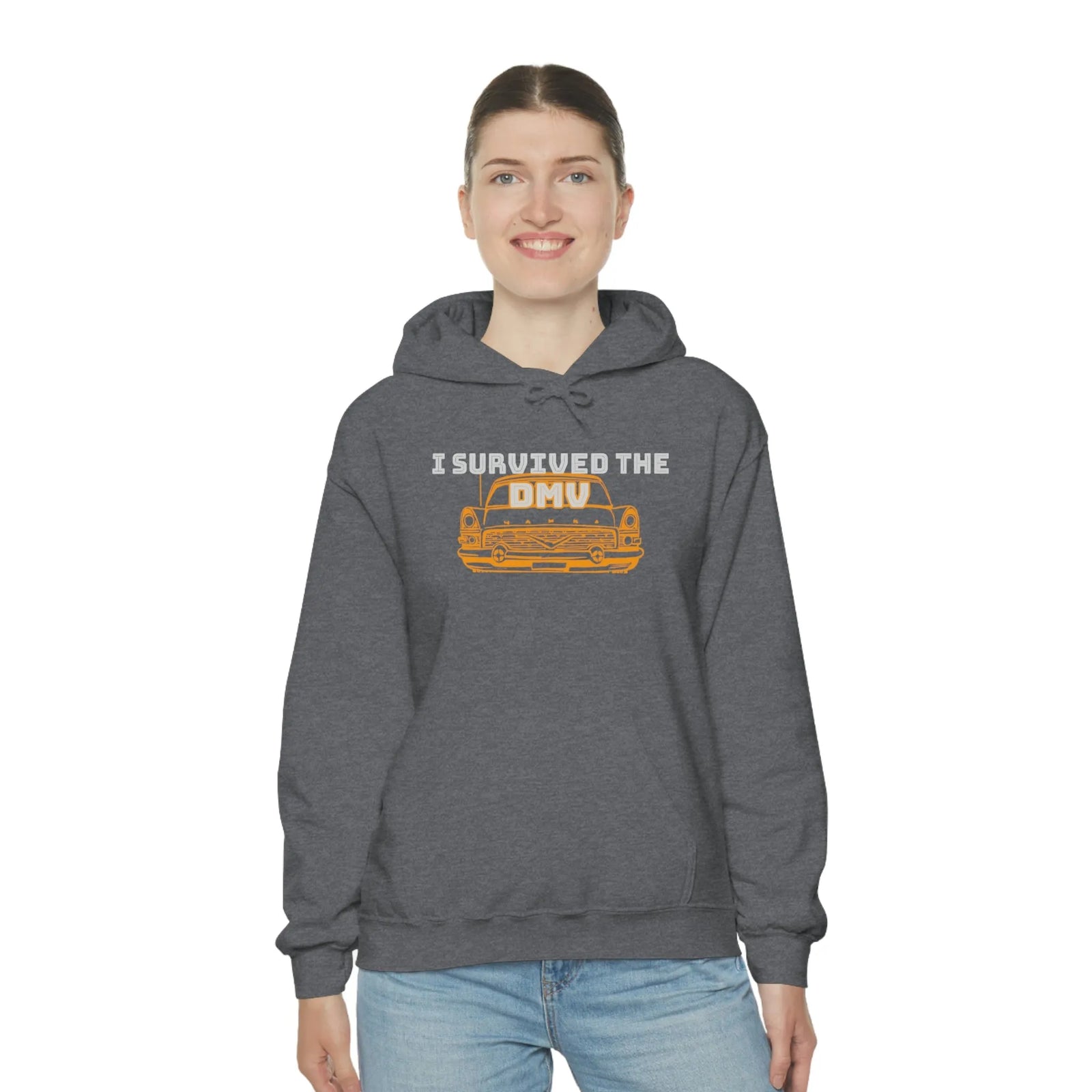 I Survived The DMV Unisex Heavy Blend™ Hooded Sweatshirt