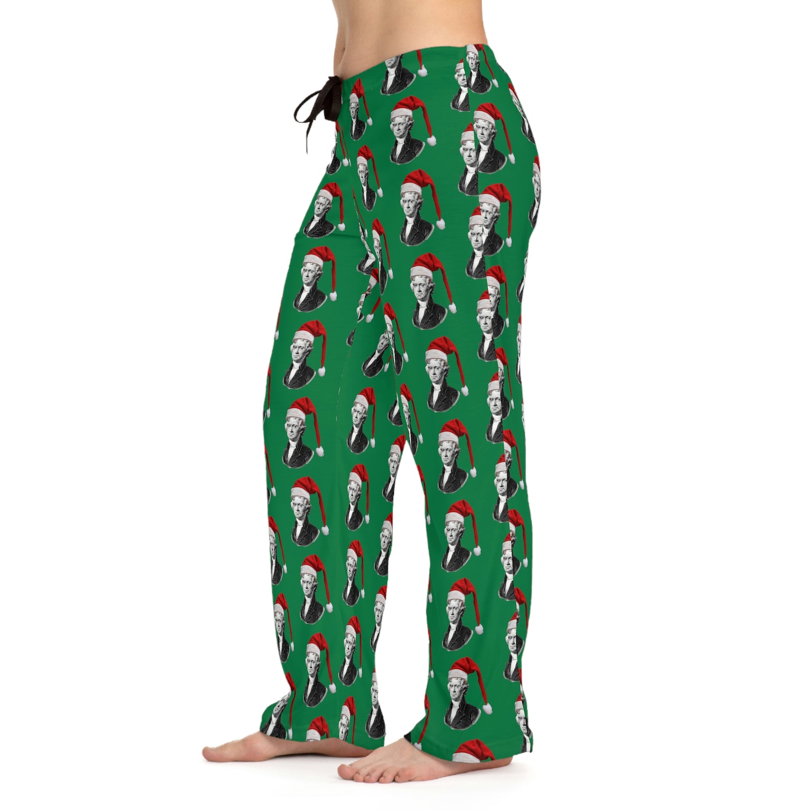 Thomas Jefferson Santa Hat Women's Pajama Pants