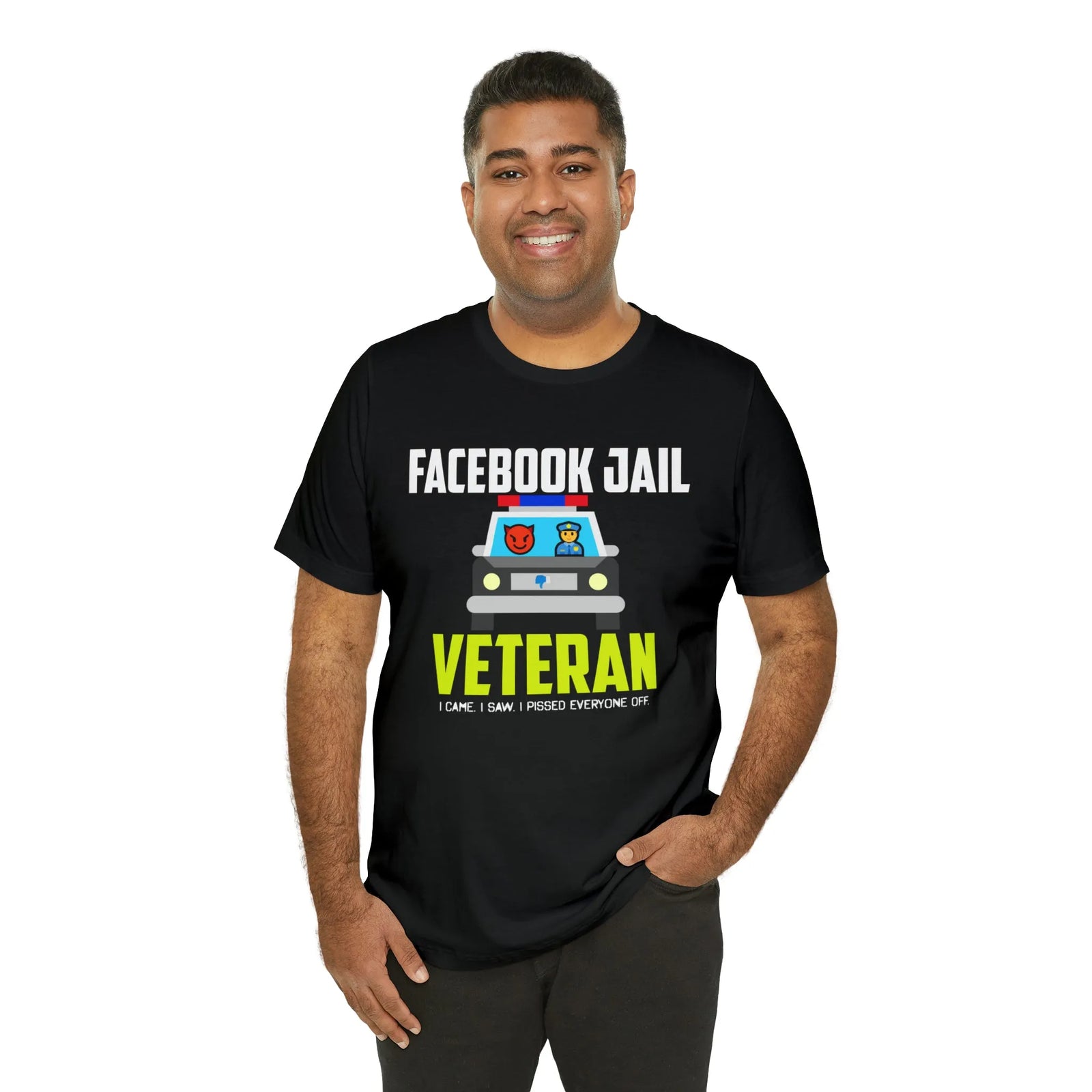 Facebook Jail Veteran Unisex Jersey Short Sleeve Tee