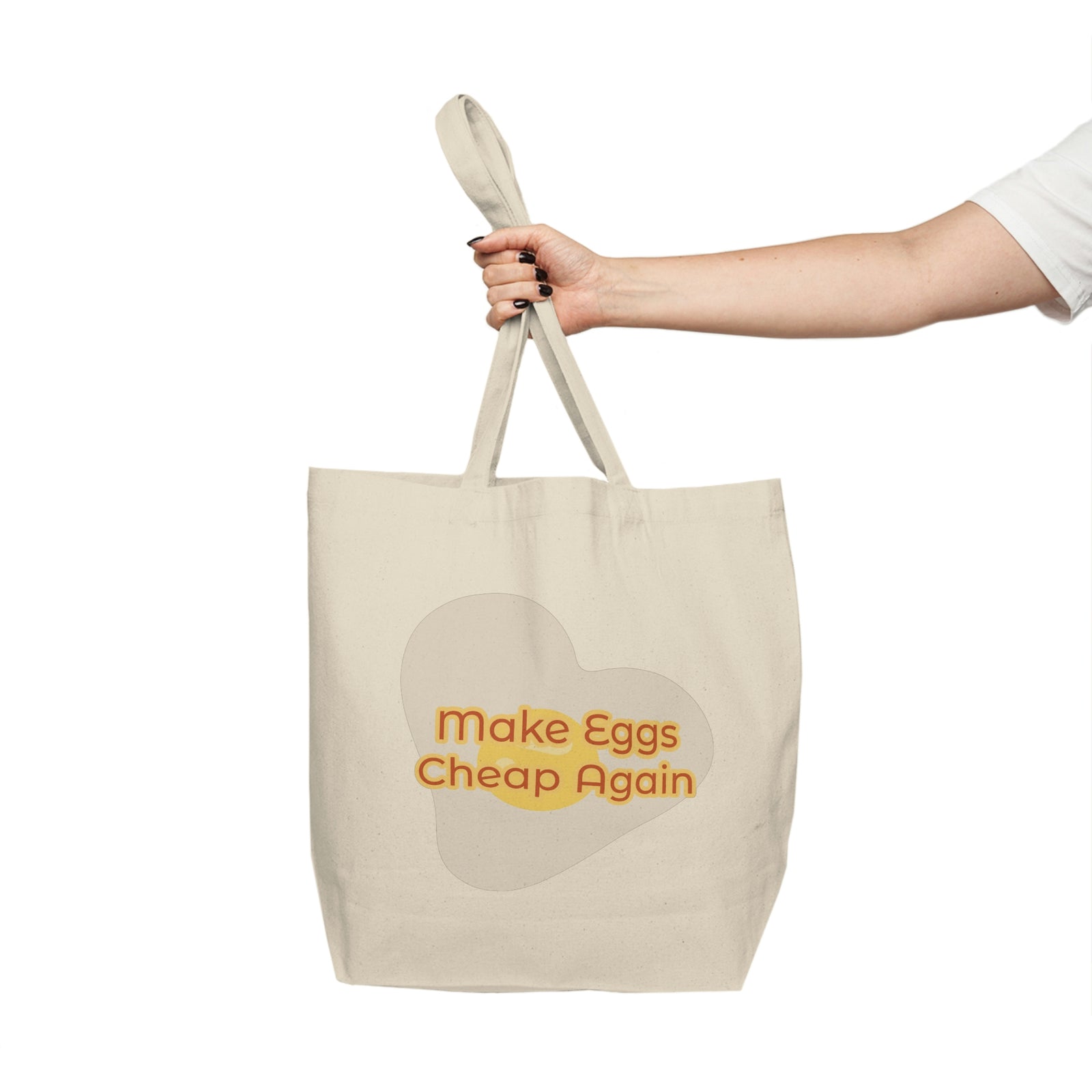 Make Eggs Cheap Again Canvas Shopping Tote