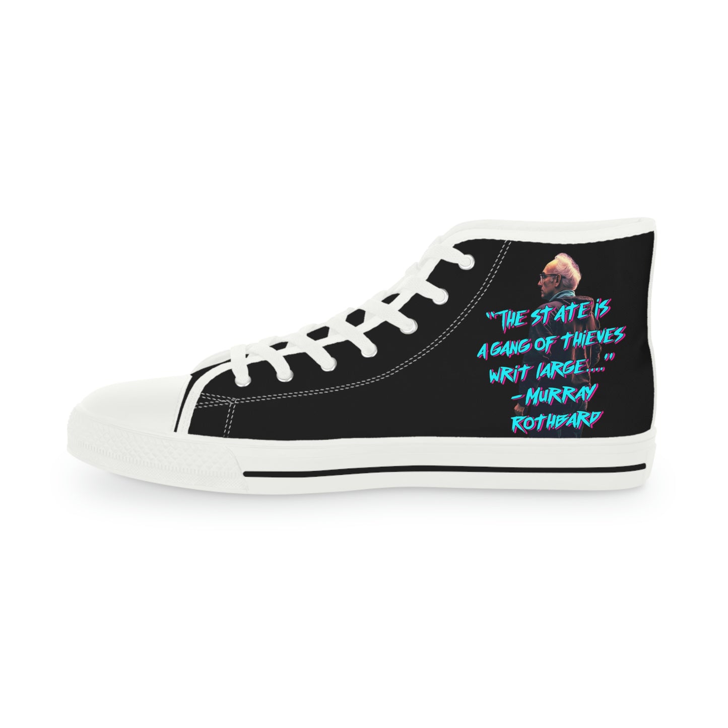 "Our Enemy, The State" Men's High Top Sneakers