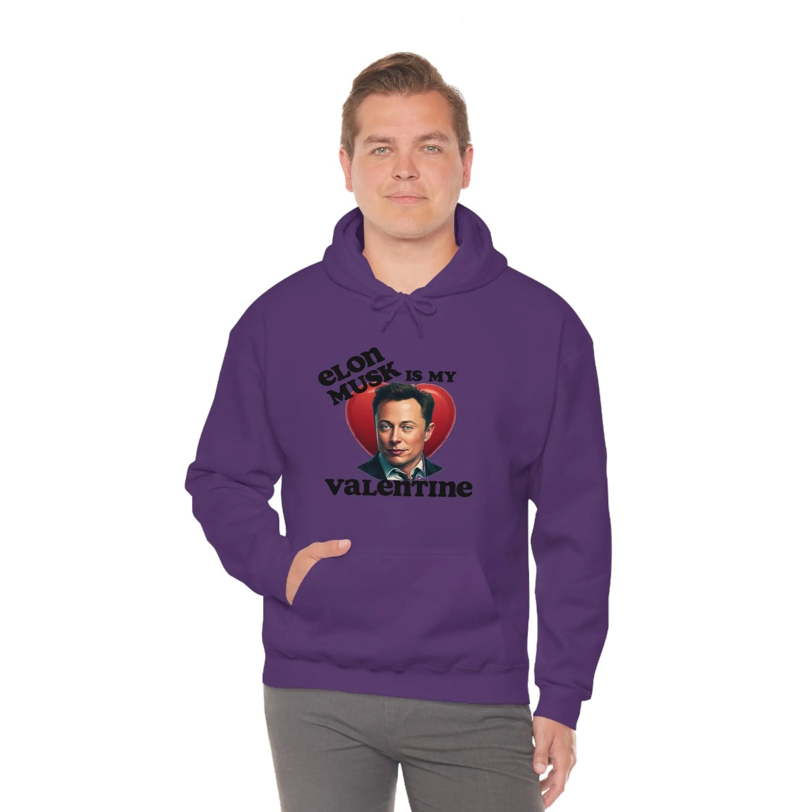 Elon Musk Is My Valentine Unisex Heavy Blend™ Hooded Sweatshirt