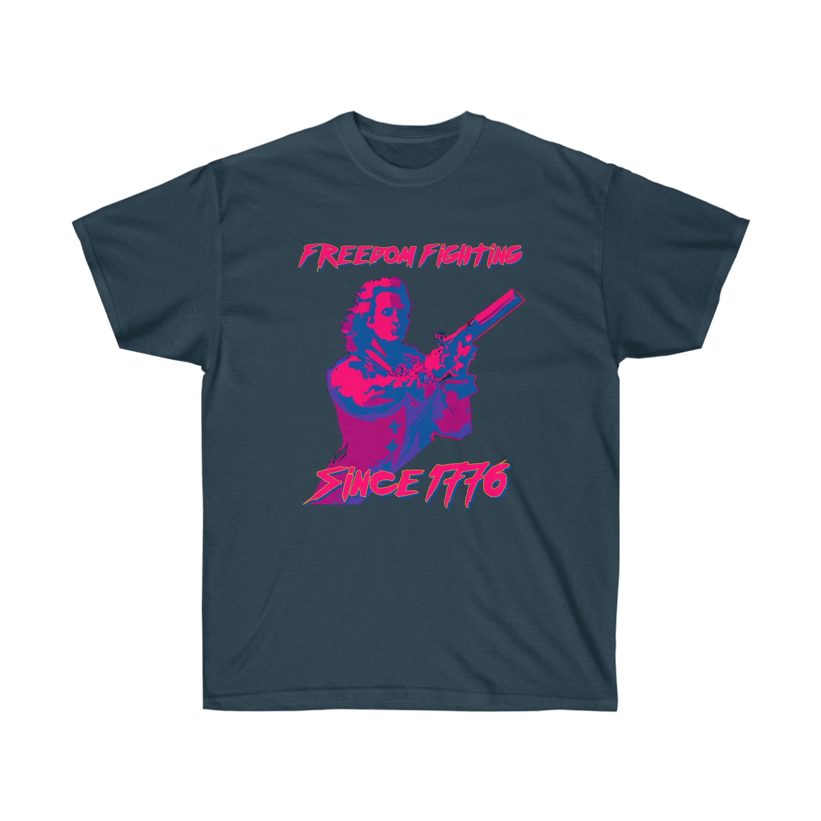 Freedom Fighting Since 1776 Synthwave Tee Shirt