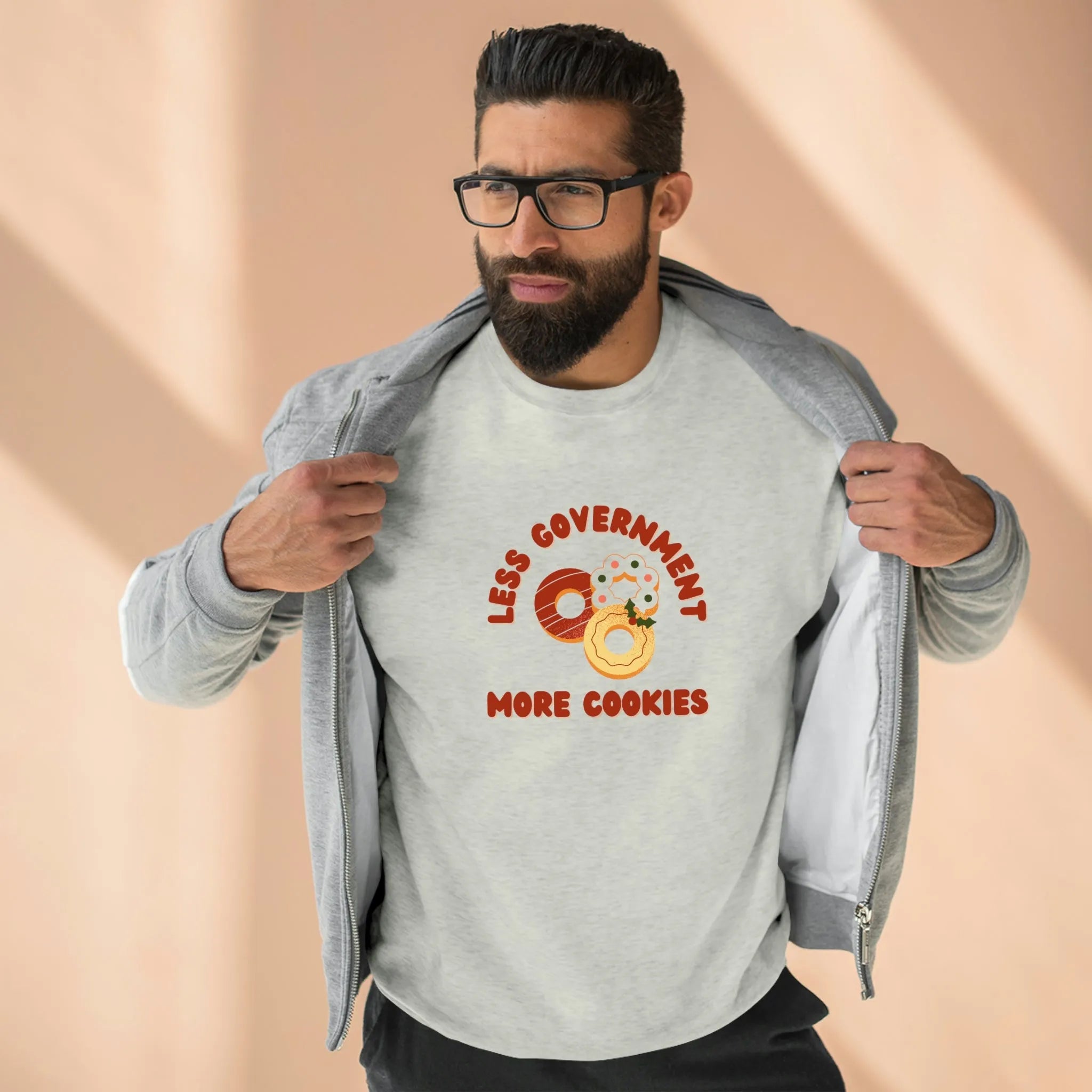 "Less Government, More Cookies" Premium Crewneck Sweatshirt