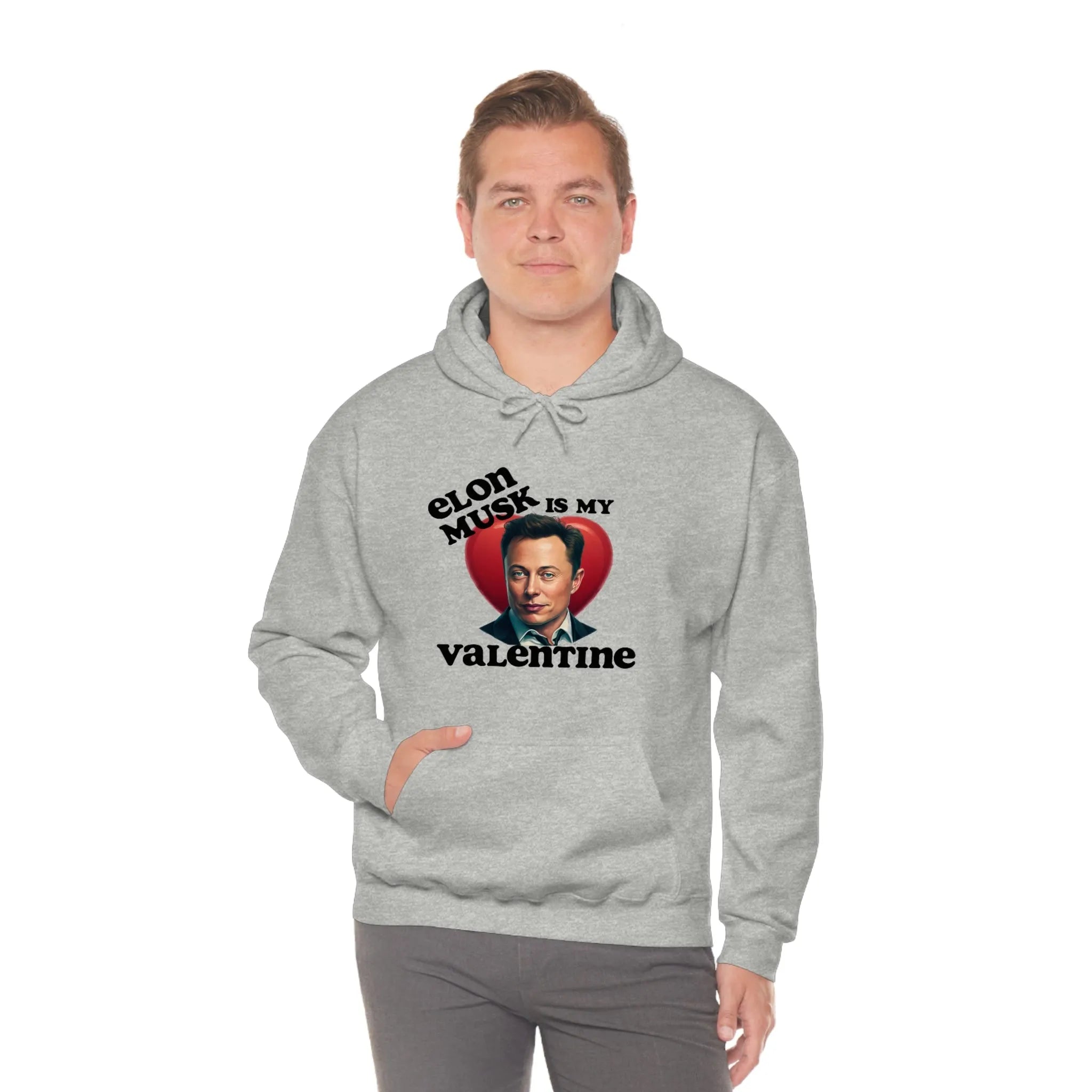 Elon Musk Is My Valentine Unisex Heavy Blend™ Hooded Sweatshirt