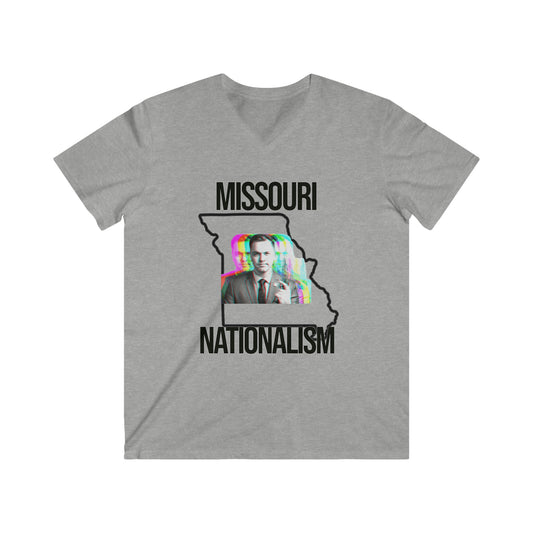 Missouri Nationalism Men's Fitted V-Neck Short Sleeve Tee