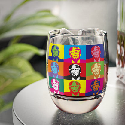 Donald Trump Triumphant Pop Art Whiskey Glass