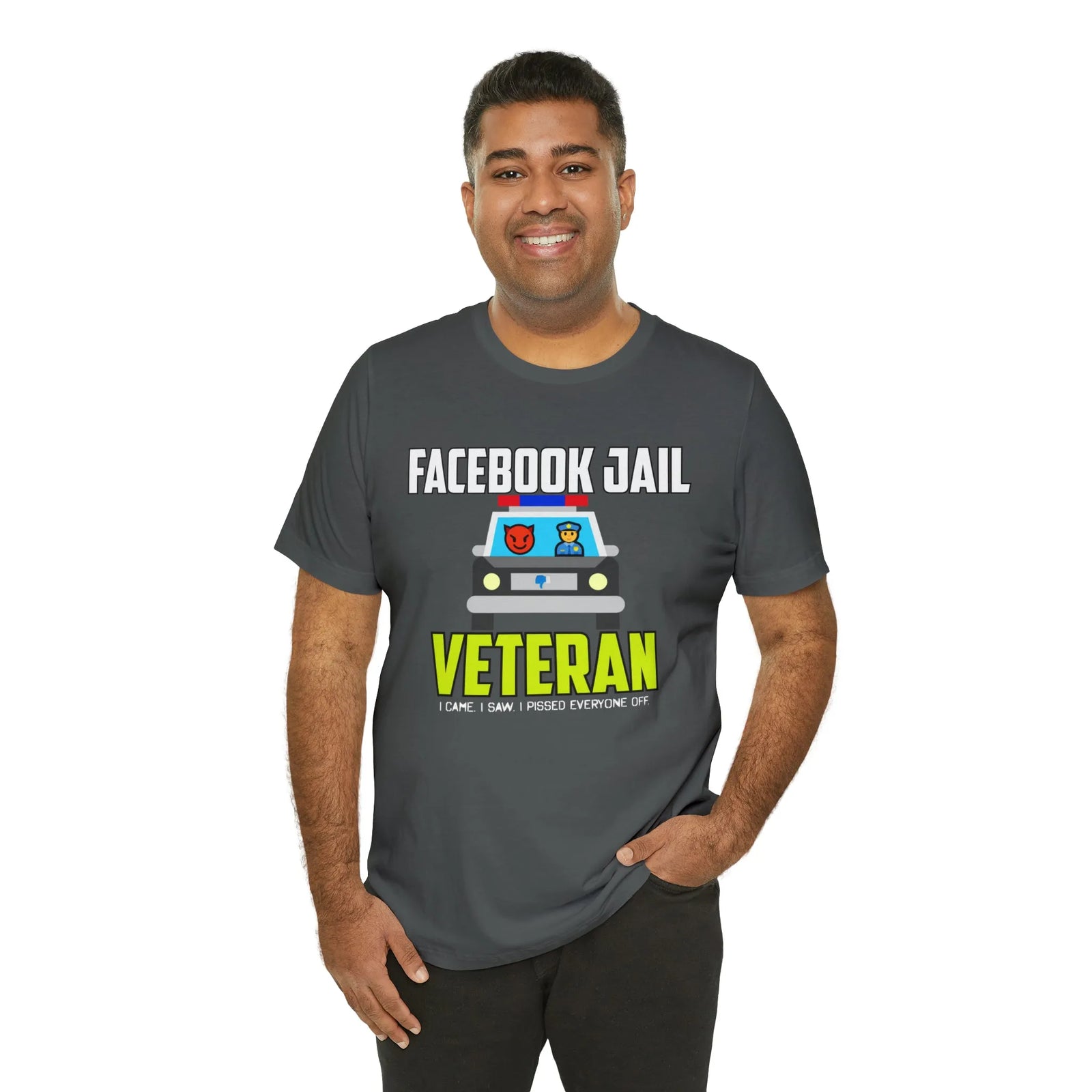 Facebook Jail Veteran Unisex Jersey Short Sleeve Tee