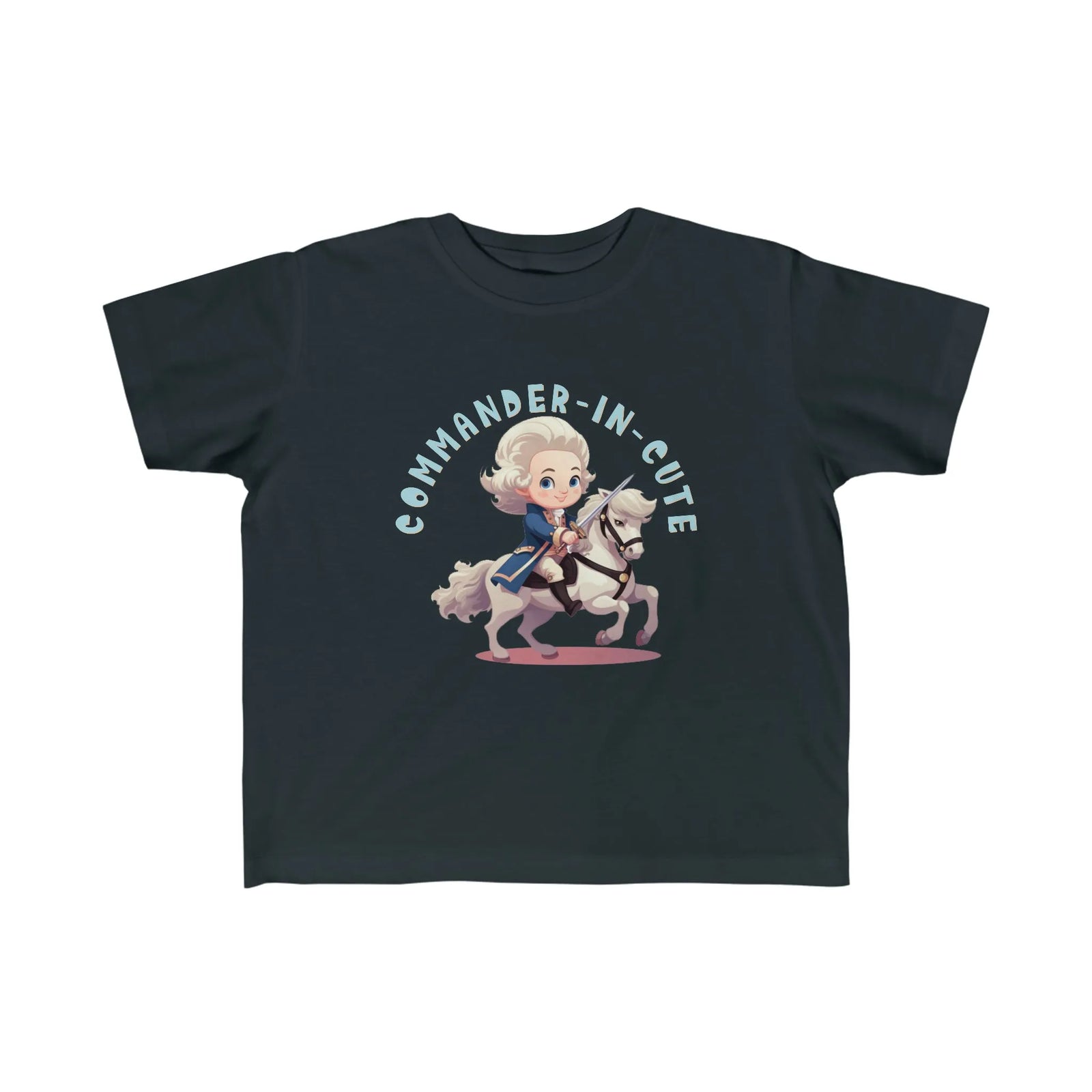 Commander-in-Cute George Washington Toddler's Fine Jersey Tee