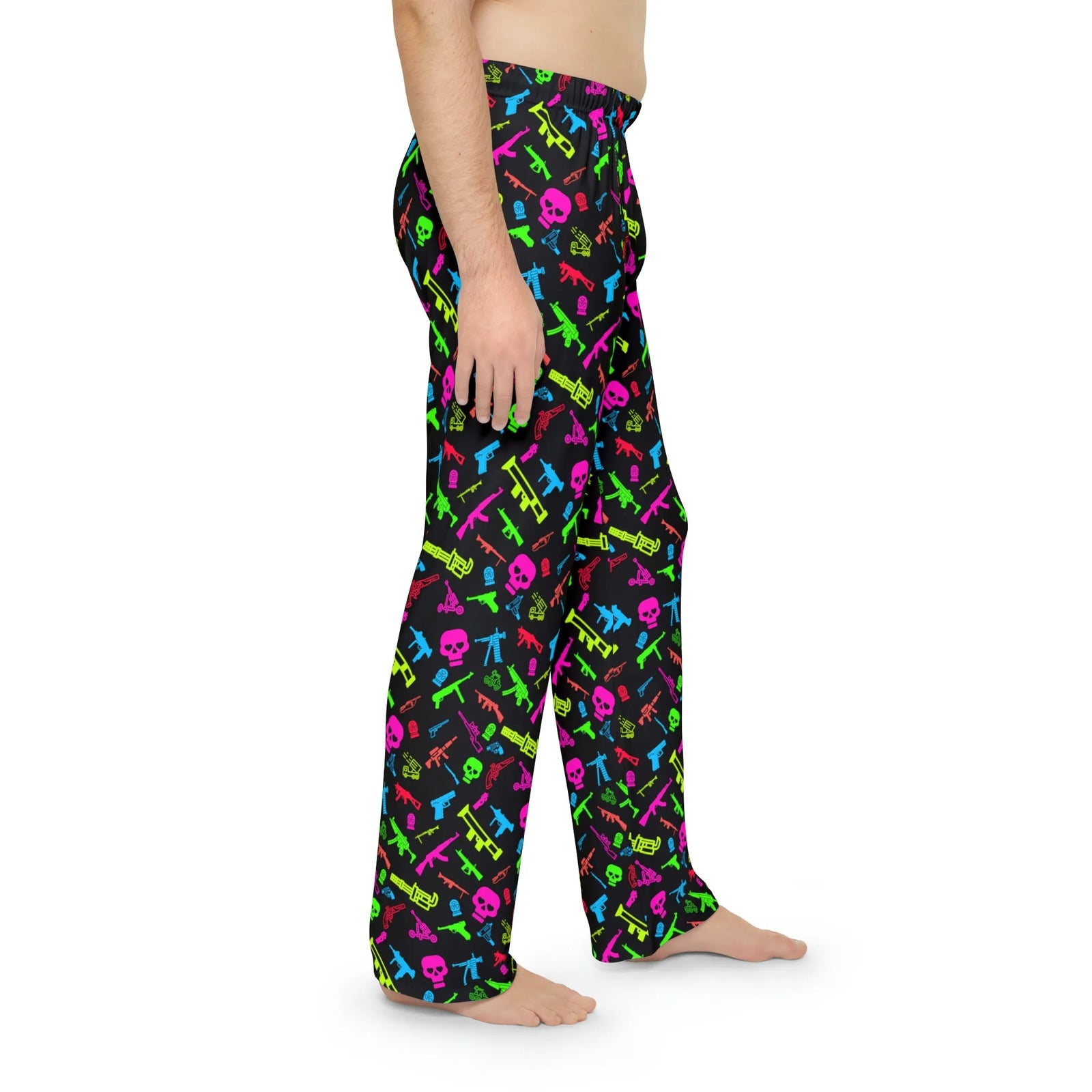 Aloha to Arms Neon Machine Guns Men's Pajama Pants