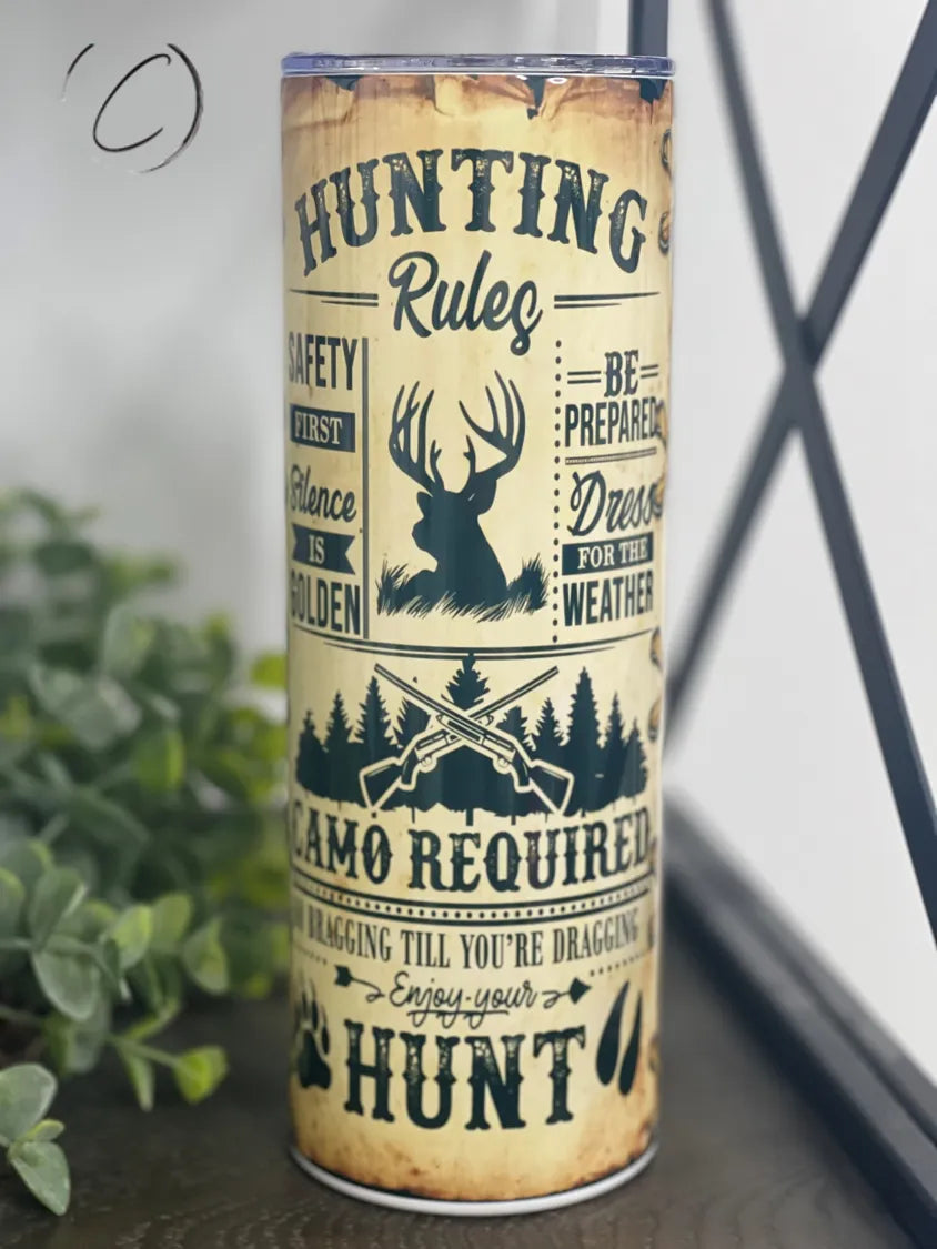 Hunting Rules 20oz Skinny Tumbler