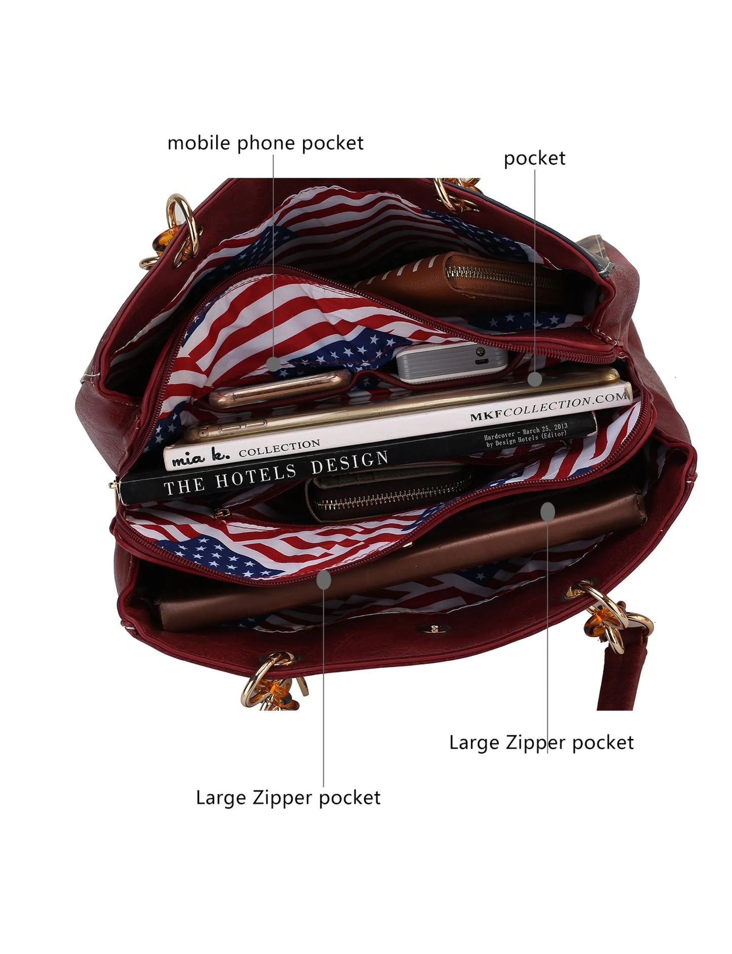 American Flag Women Shoulder Bag