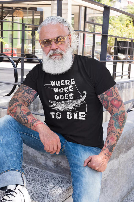 Where Woke Goes to Die Florida Alligator Unisex Heavy Cotton Tee