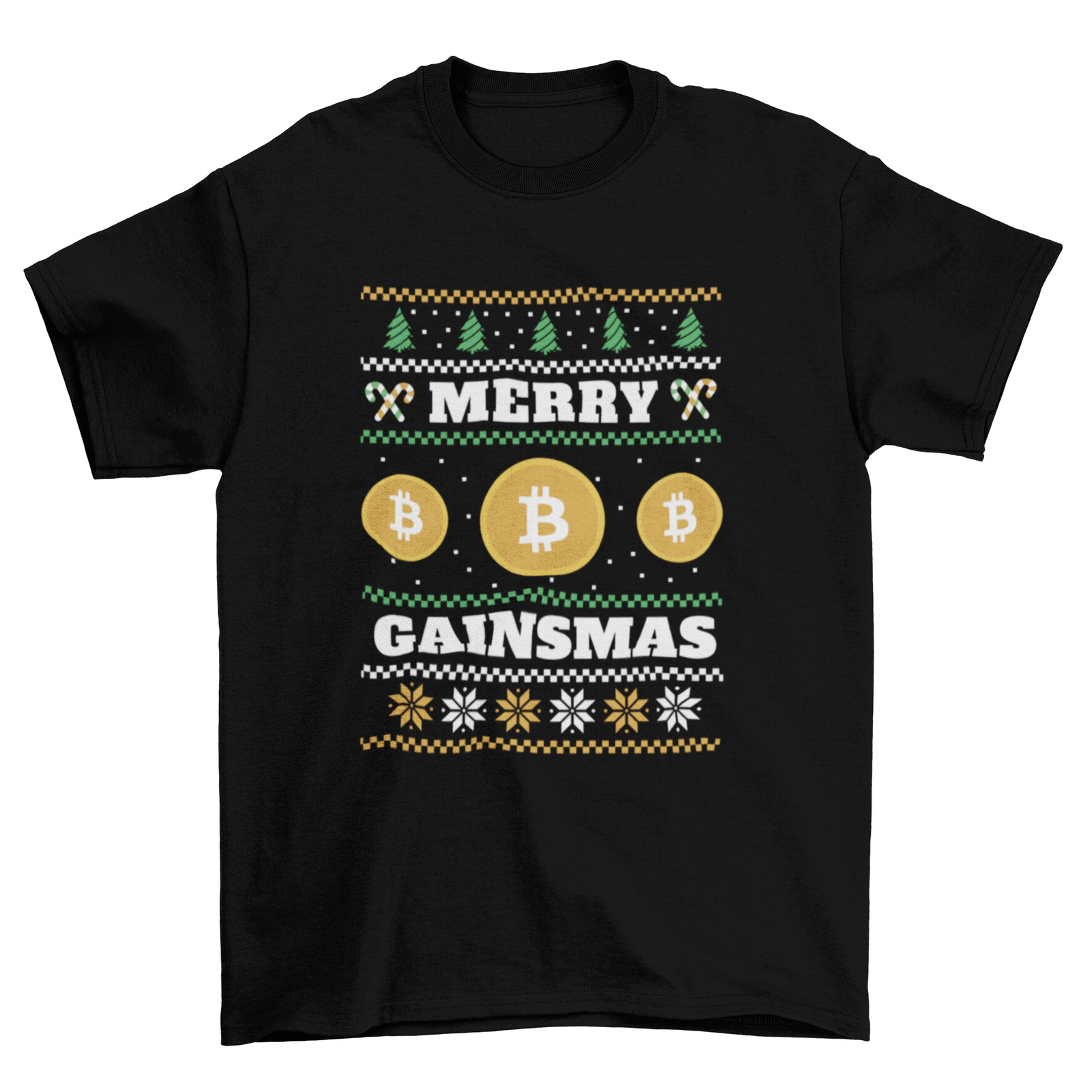 Merry Gainsmas Christmas Bitcoin T-Shirt