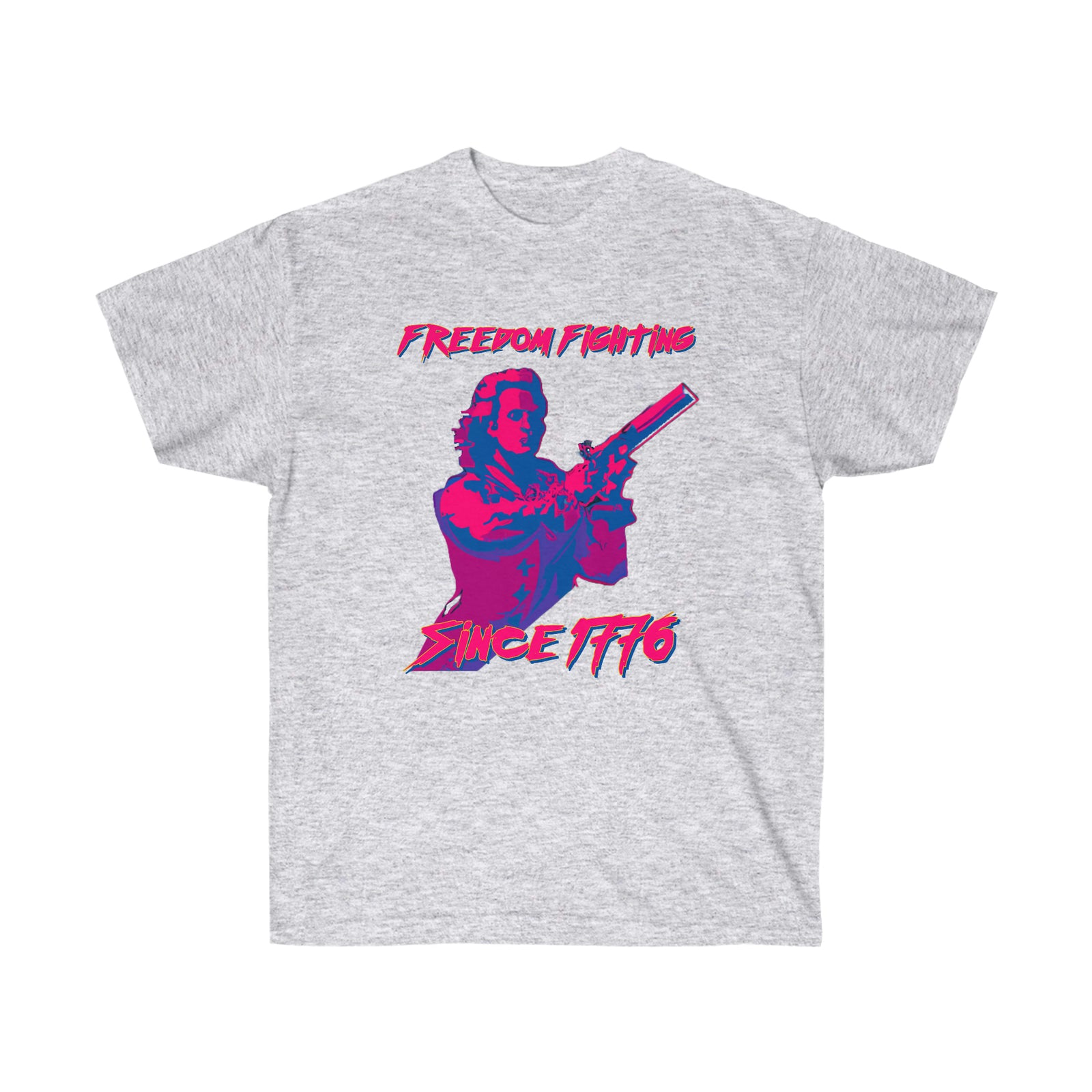 Freedom Fighting Since 1776 Synthwave Tee Shirt